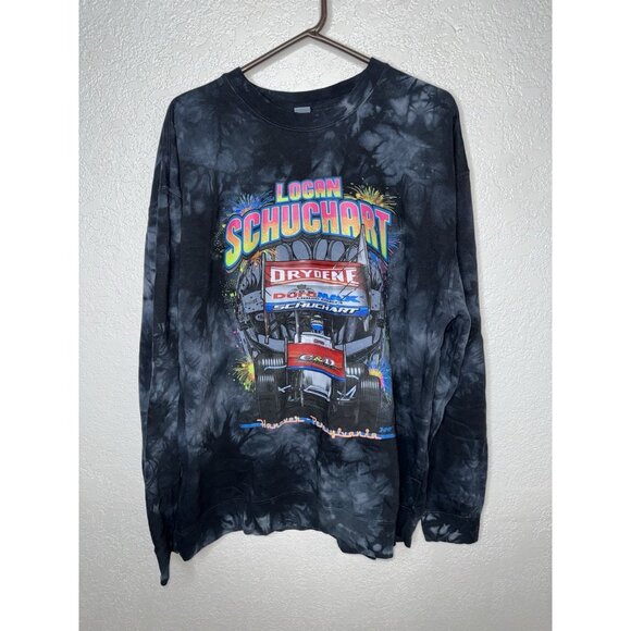 LOGAN SCHUCHART  Black Crewneck Sweatshirt SPRINT CAR Hanover PA 2XL 1C - Picture 1 of 6